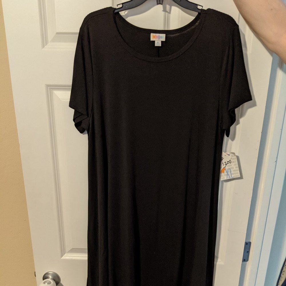 HTF Solid Black Carly High-Low Dress